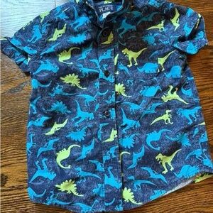 The Children's Place Vibrant Dinosaur Button-Down Shirt